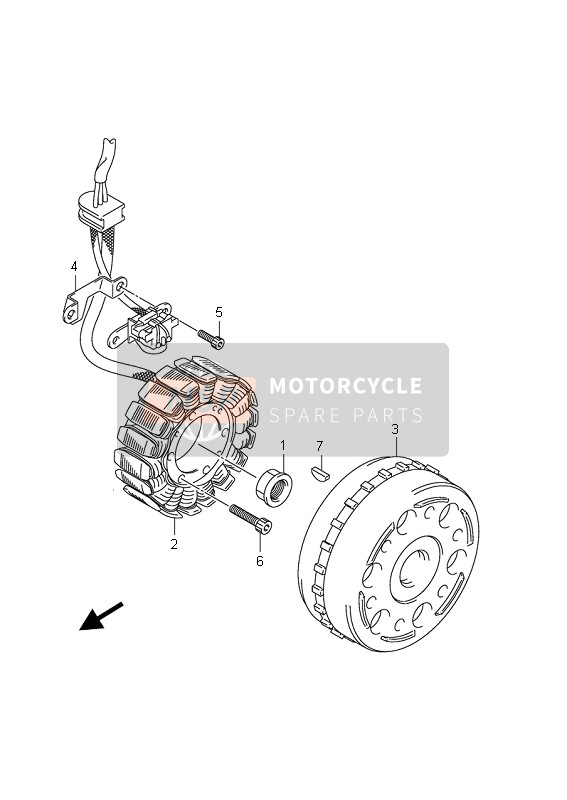 Suzuki AN400(A)(ZA) BURGMAN 2011 Aimants pour un 2011 Suzuki AN400(A)(ZA) BURGMAN